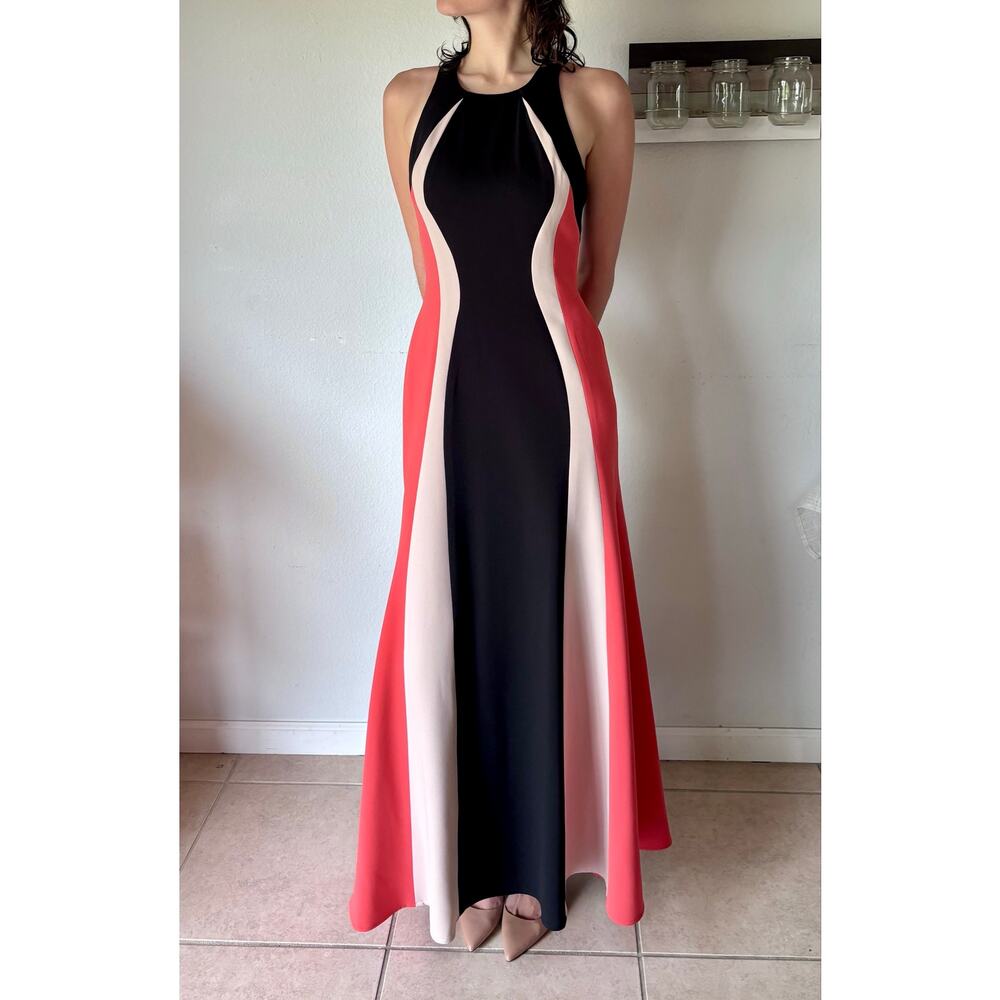 🔥 BCBGMAXAZRIA Johanna Colorblock Gown - Red Carpet Ready! Sz 6 - Picture 5 of 13